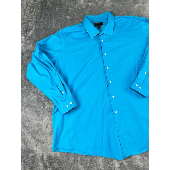 Alexander Julian Colours Dress Shirt 4X 20-36/37 Turquoise Blue Big Tall Mens - Picture 5 of 9